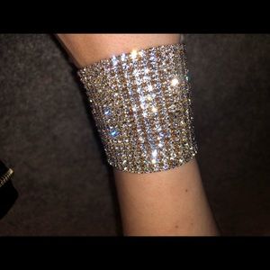 Stretch Rhinestone Bracelet - Crystal Gold NEW